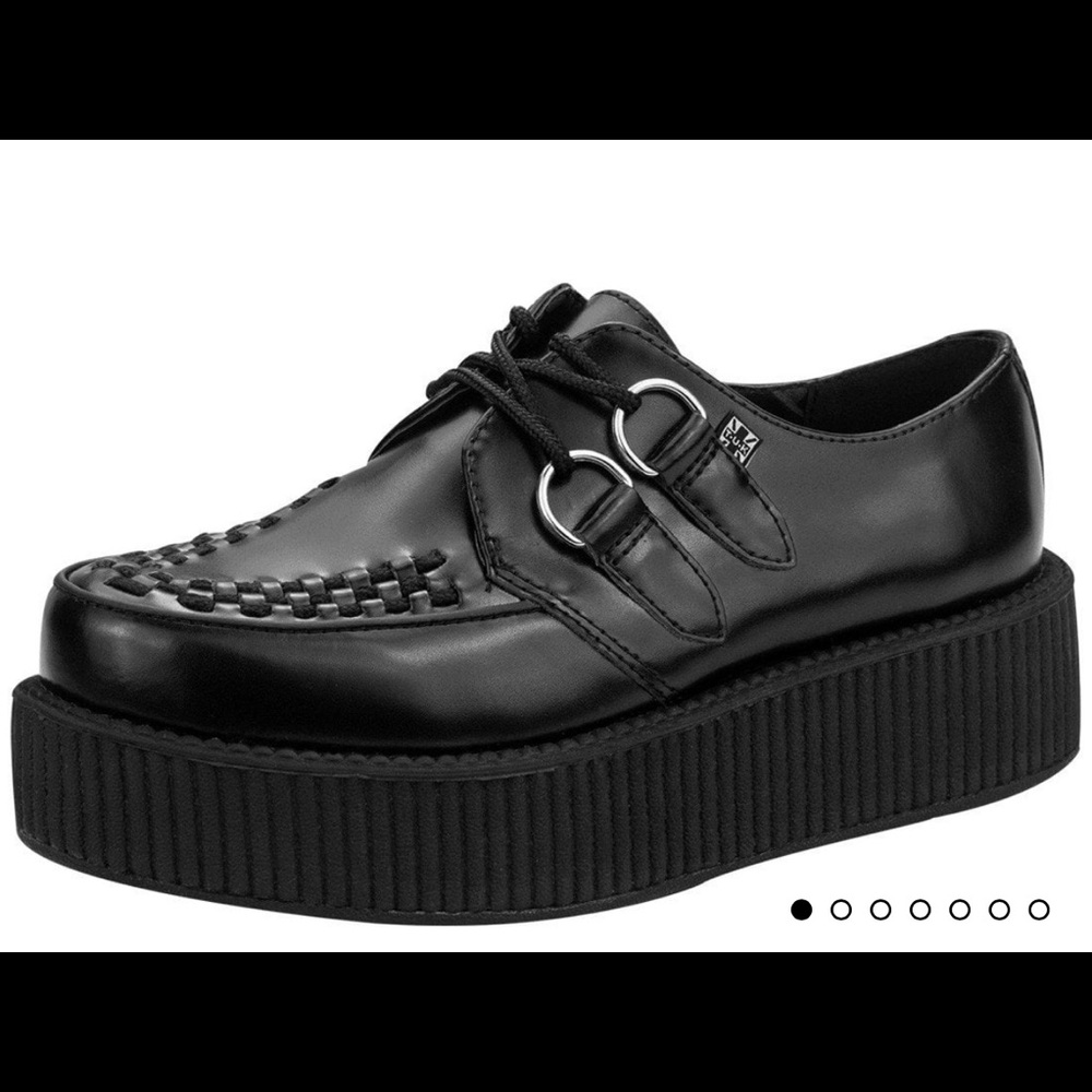 T.U.K. Black platform creepers
